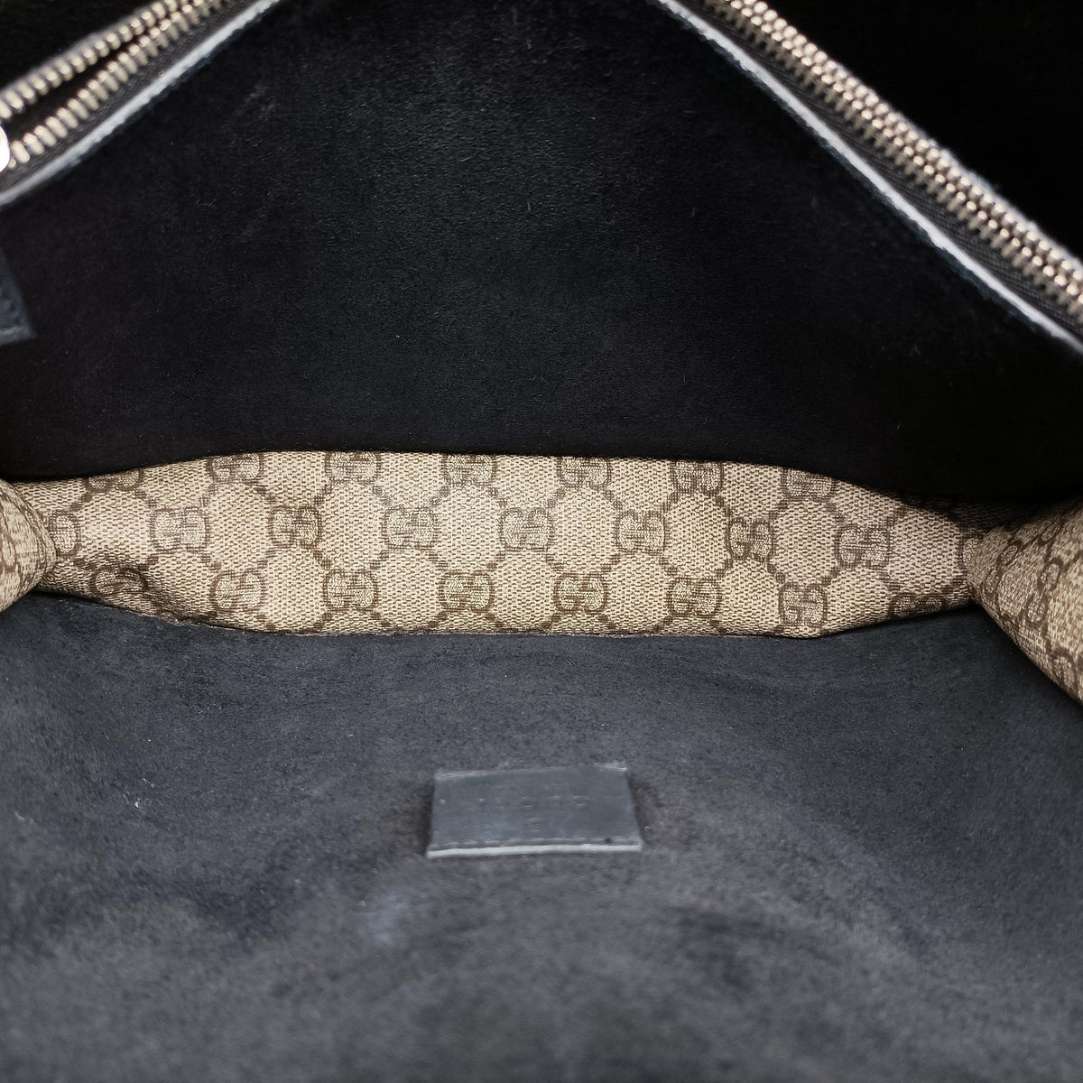 Pre-owned Gucci Dionysus beige×black PVC coated canvas x Suede 400249 shoulderbag | stylenewstar
