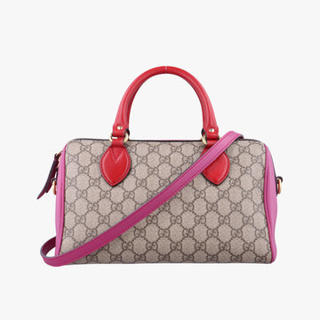 GG SUPREME beige×red×pink PVC coated canvas×Leather 409529 H019476076GGスプリーム ベージュ×レッド×ピンク PVCコーティングキャンバス×レザー 409529 H019476076