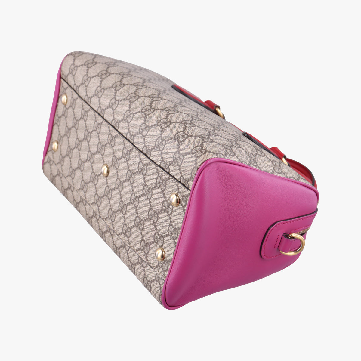 GG SUPREME beige×red×pink PVC coated canvas×Leather 409529 H019476076GGスプリーム ベージュ×レッド×ピンク PVCコーティングキャンバス×レザー 409529 H019476076