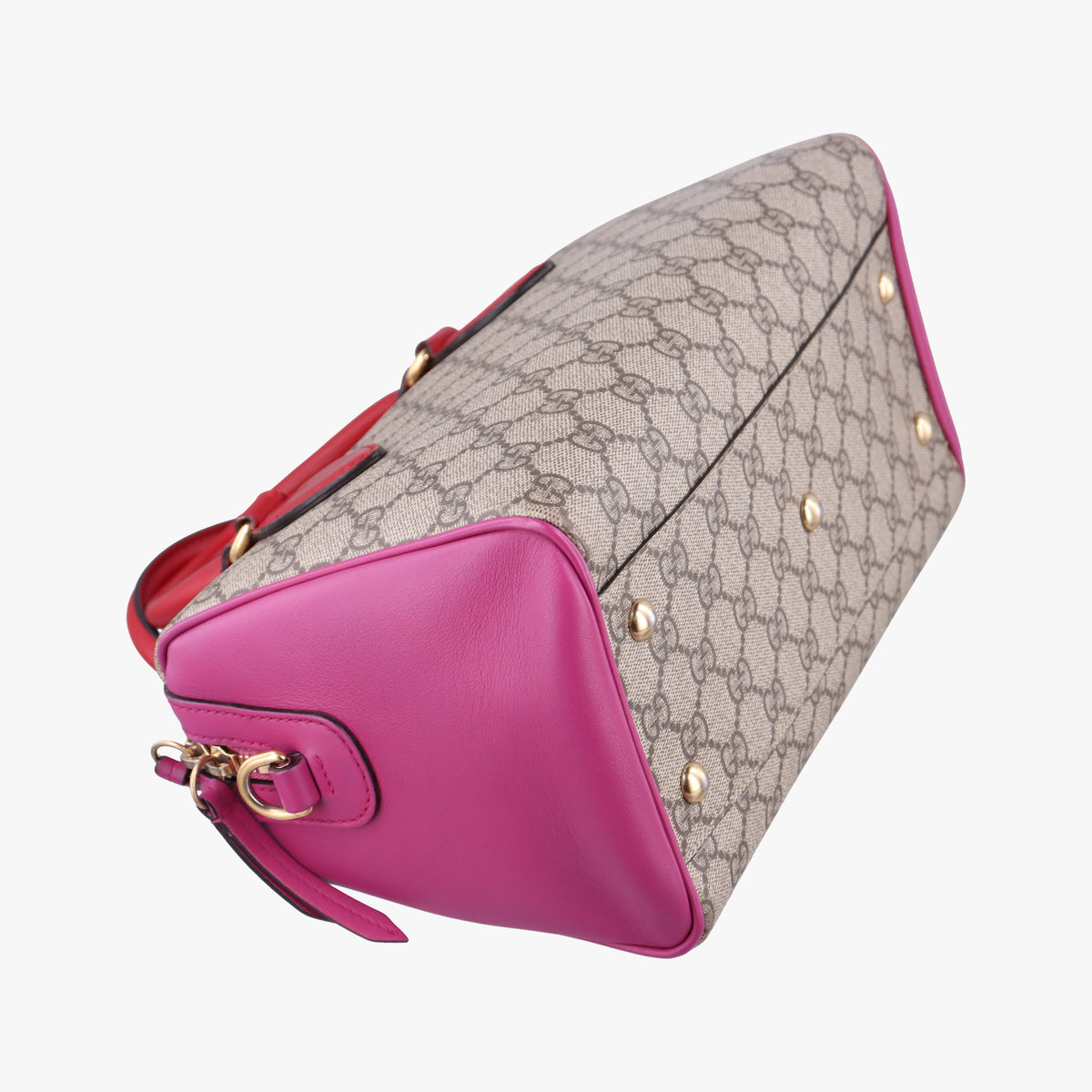 GG SUPREME beige×red×pink PVC coated canvas×Leather 409529 H019476076GGスプリーム ベージュ×レッド×ピンク PVCコーティングキャンバス×レザー 409529 H019476076