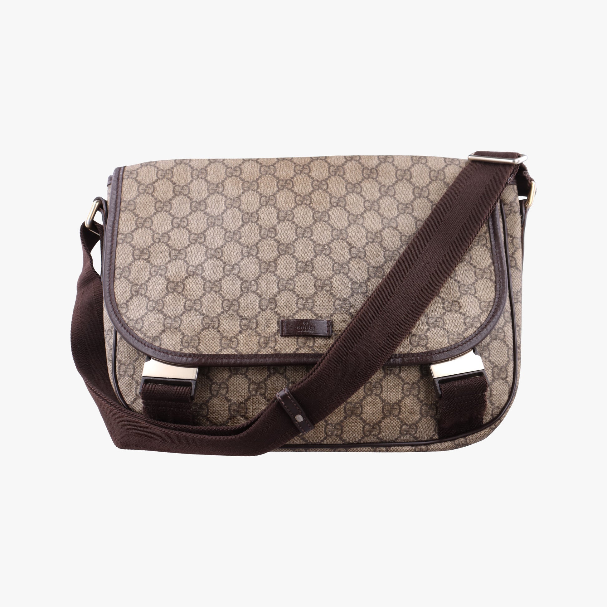 Secondhand Gucci GG Plus Messenger Brown PVC coated canvas×Leather 201732 shoulderbag | stylenewstar