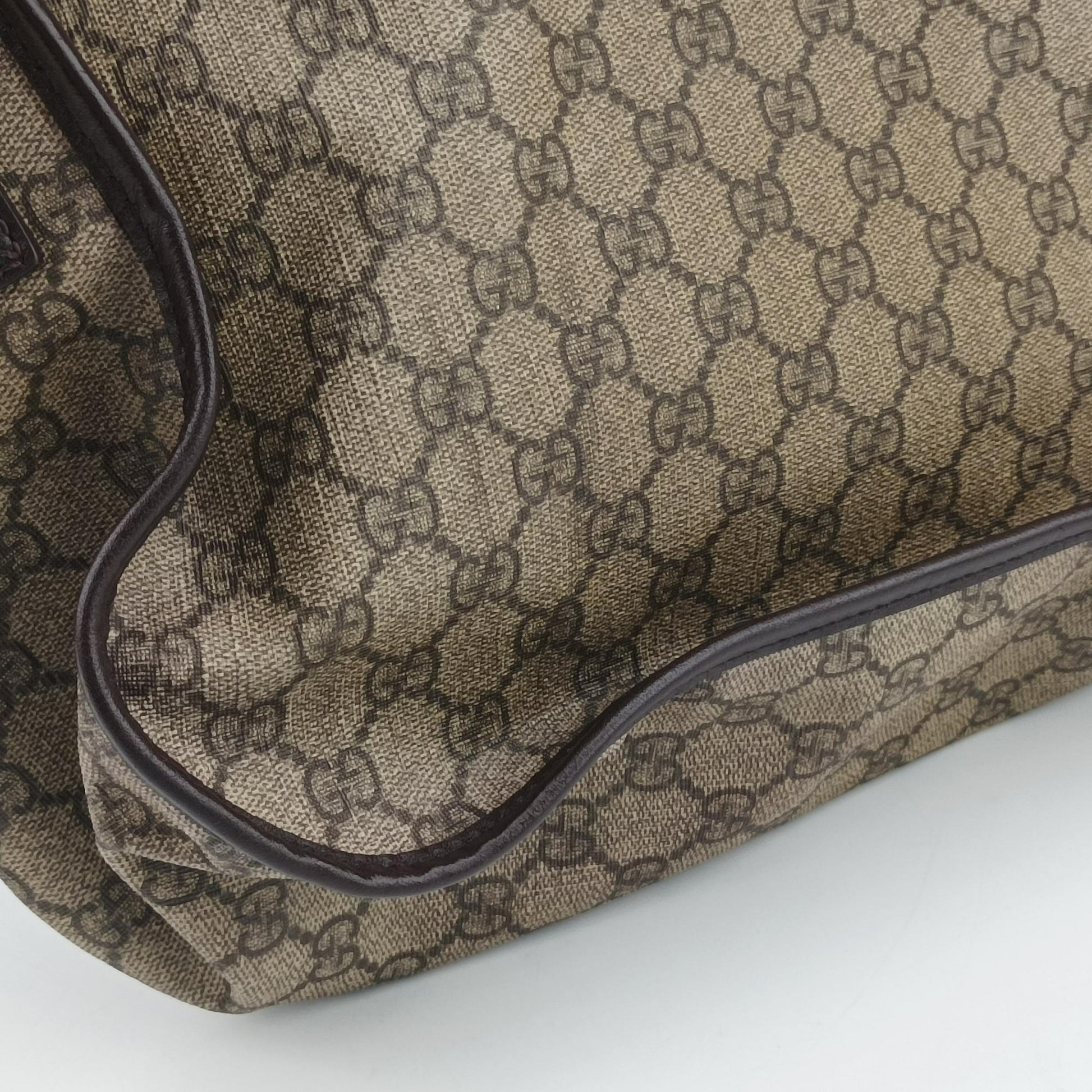 Secondhand Gucci GG Plus Messenger Brown PVC coated canvas×Leather 201732 shoulderbag | stylenewstar