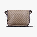 Secondhand Gucci GG Plus Messenger Brown PVC coated canvas×Leather 201732 shoulderbag | stylenewstar
