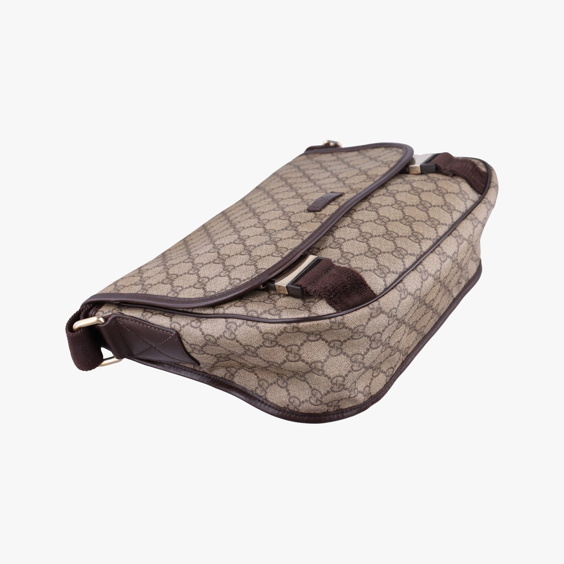 Secondhand Gucci GG Plus Messenger Brown PVC coated canvas×Leather 201732 shoulderbag | stylenewstar