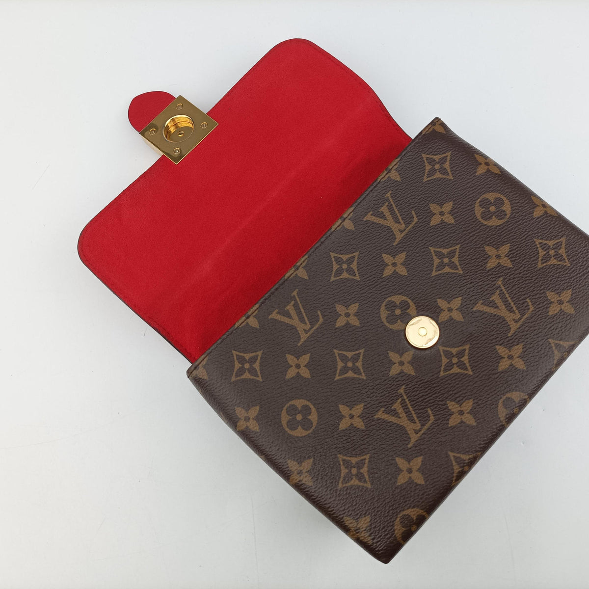 Locky BB Monogram/Brown×Coqulicot Monogram canvas×calf leather M44322 AA4119ロッキーBB モノグラム/ブラウン×コクリコ モノグラムキャンバス×カーフレザー M44322 AA4119