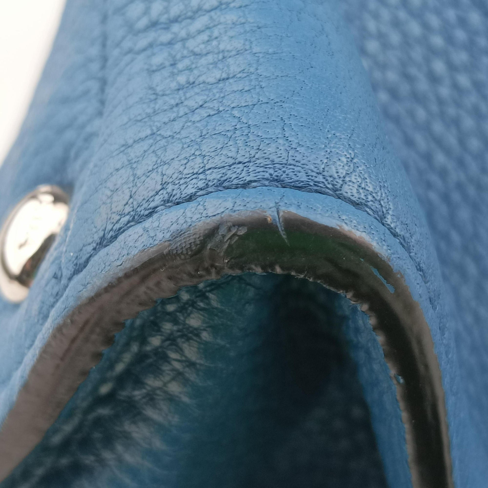 Shopping Tote Blue Leather BN1786 158 58/Lショッピングトート ブルー レザー BN1786 158 58/L