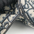 Saddlebags Gray×Navy×Black Jacquard×Leather 02-BO-1129サドルバッグ グレー×ネイビー×ブラック ジャガード×レザー 02-BO-1129