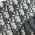 Saddlebags Gray×Navy×Black Jacquard×Leather 02-BO-1129サドルバッグ グレー×ネイビー×ブラック ジャガード×レザー 02-BO-1129