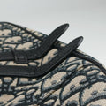 Saddlebags Gray×Navy×Black Jacquard×Leather 02-BO-1129サドルバッグ グレー×ネイビー×ブラック ジャガード×レザー 02-BO-1129