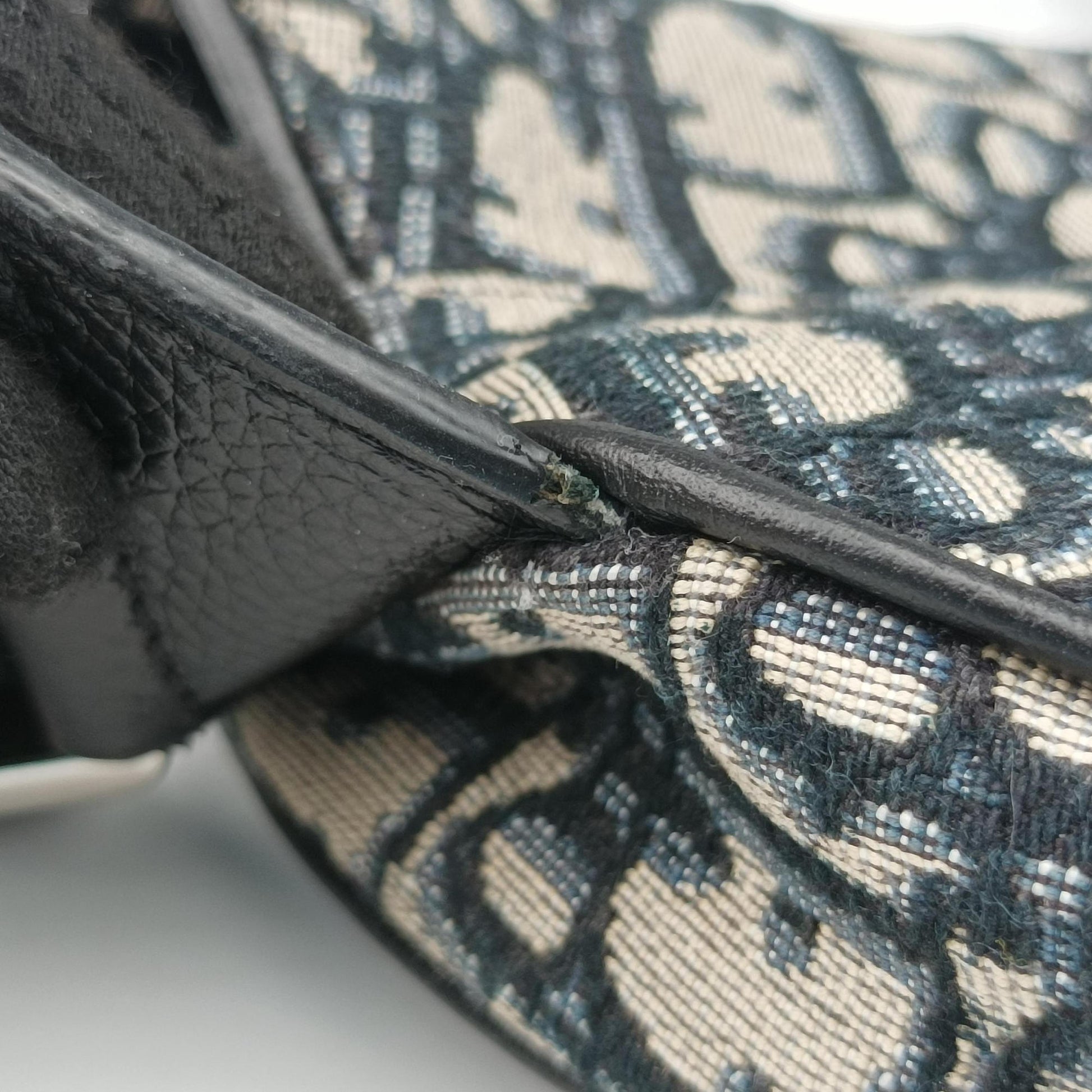 Saddlebags Gray×Navy×Black Jacquard×Leather 02-BO-1129サドルバッグ グレー×ネイビー×ブラック ジャガード×レザー 02-BO-1129