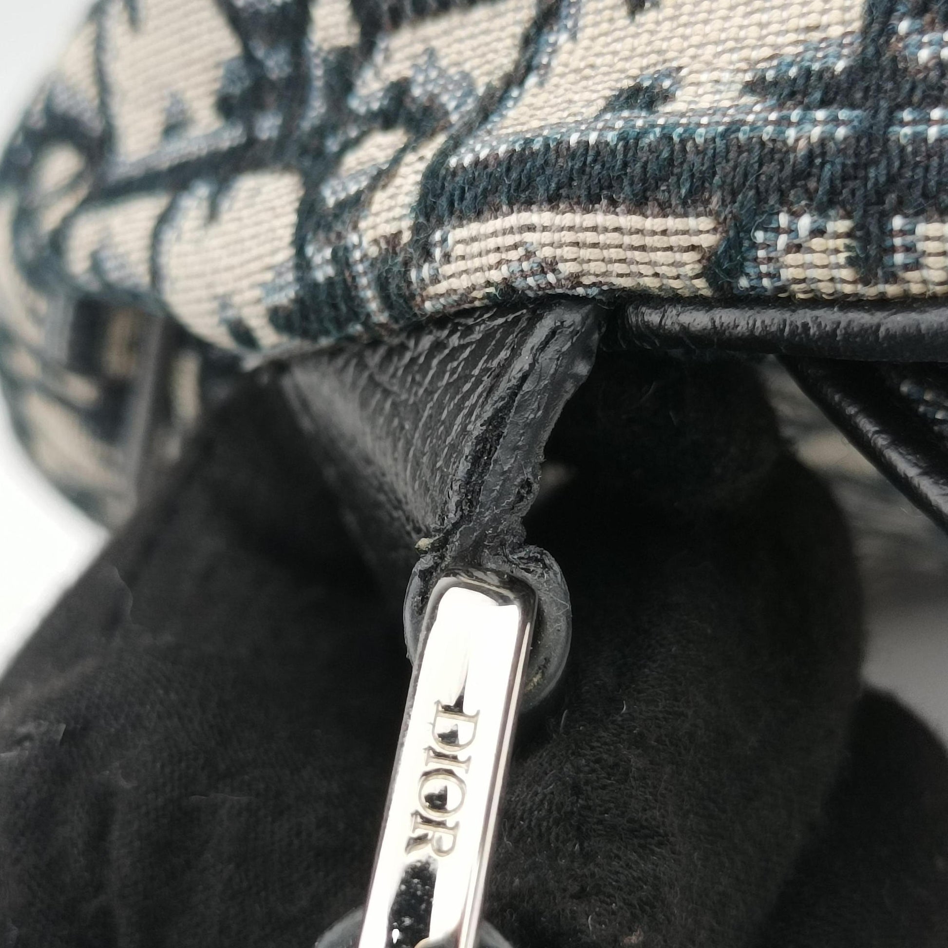 Saddlebags Gray×Navy×Black Jacquard×Leather 02-BO-1129サドルバッグ グレー×ネイビー×ブラック ジャガード×レザー 02-BO-1129