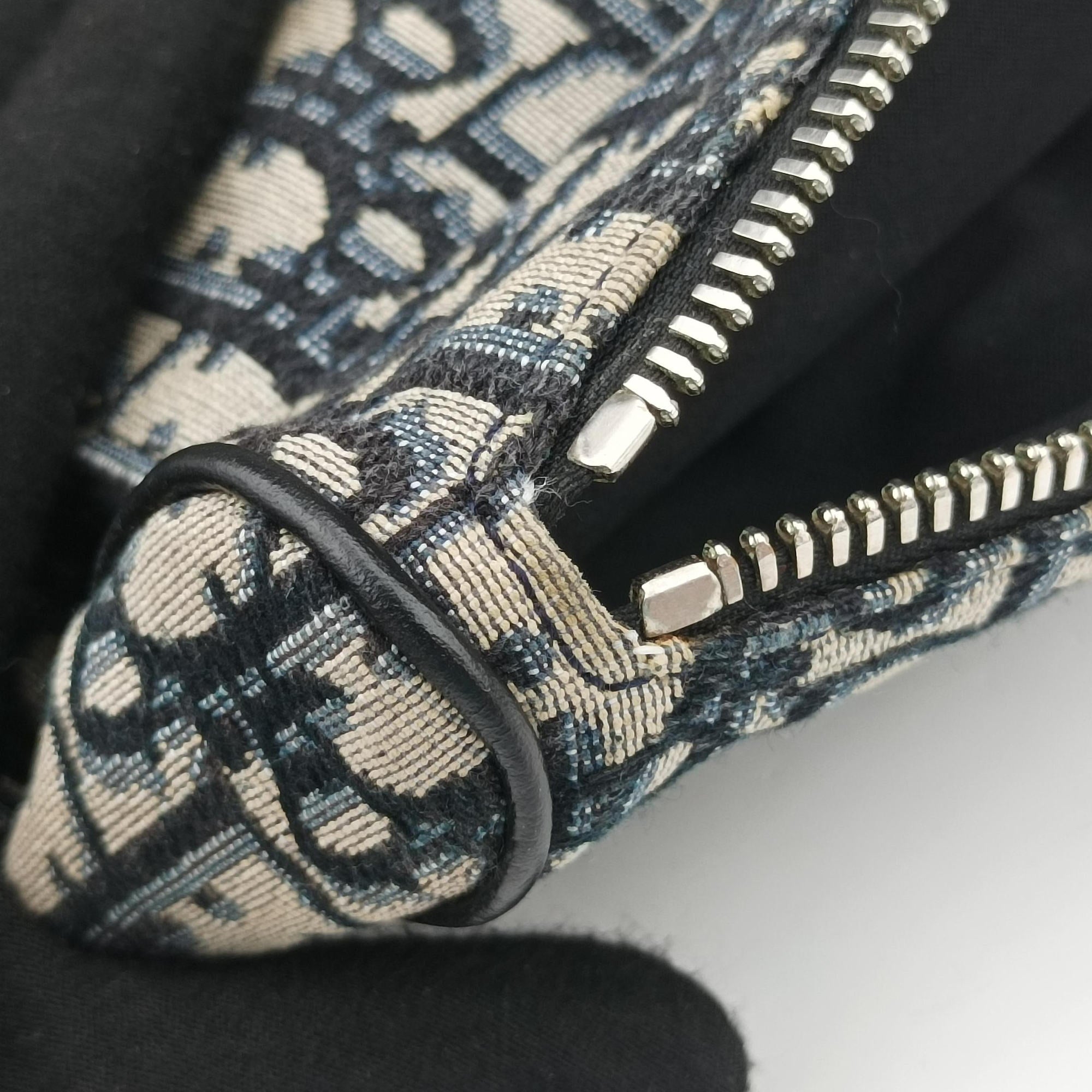 Saddlebags Gray×Navy×Black Jacquard×Leather 02-BO-1129サドルバッグ グレー×ネイビー×ブラック ジャガード×レザー 02-BO-1129
