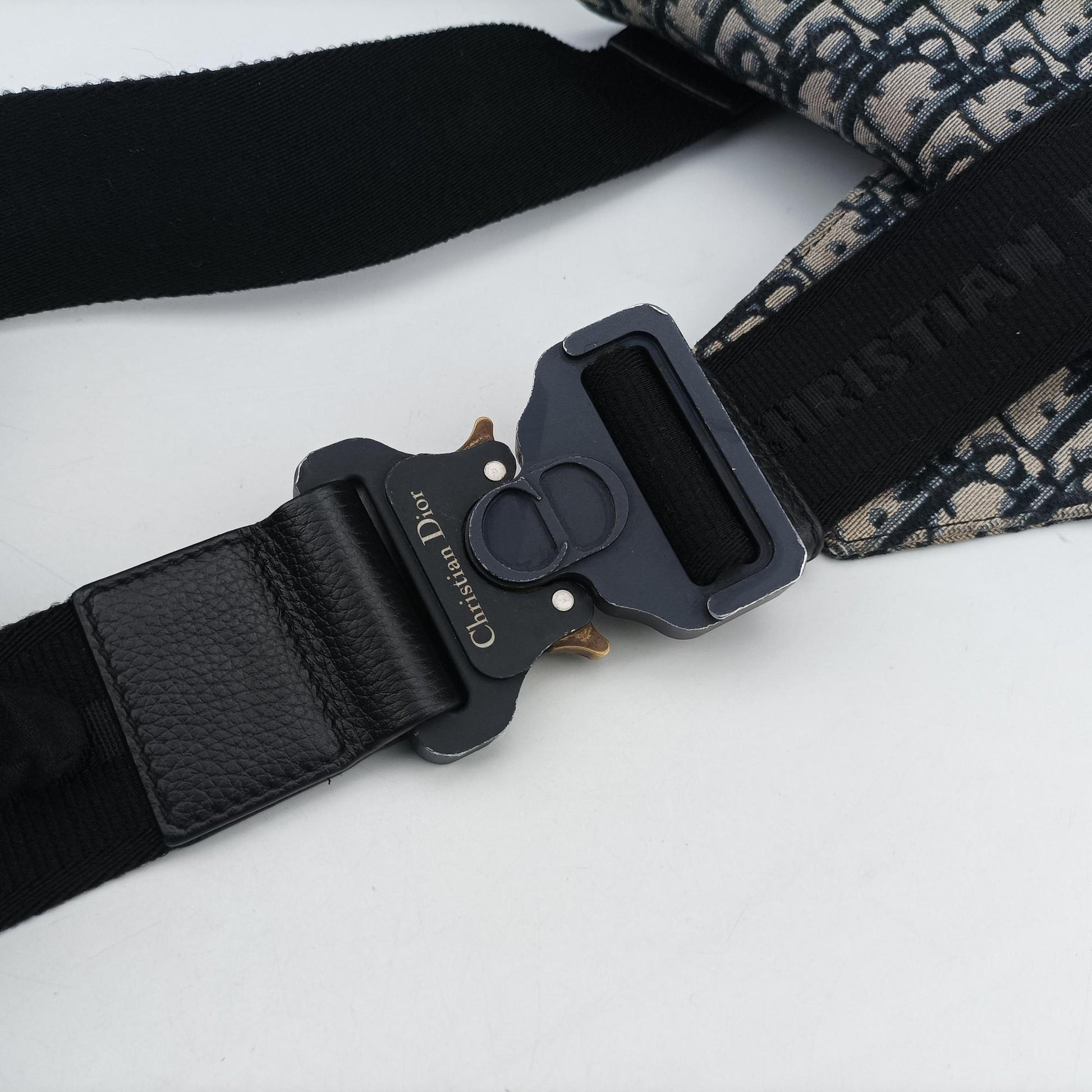 Saddlebags Gray×Navy×Black Jacquard×Leather 02-BO-1129サドルバッグ グレー×ネイビー×ブラック ジャガード×レザー 02-BO-1129