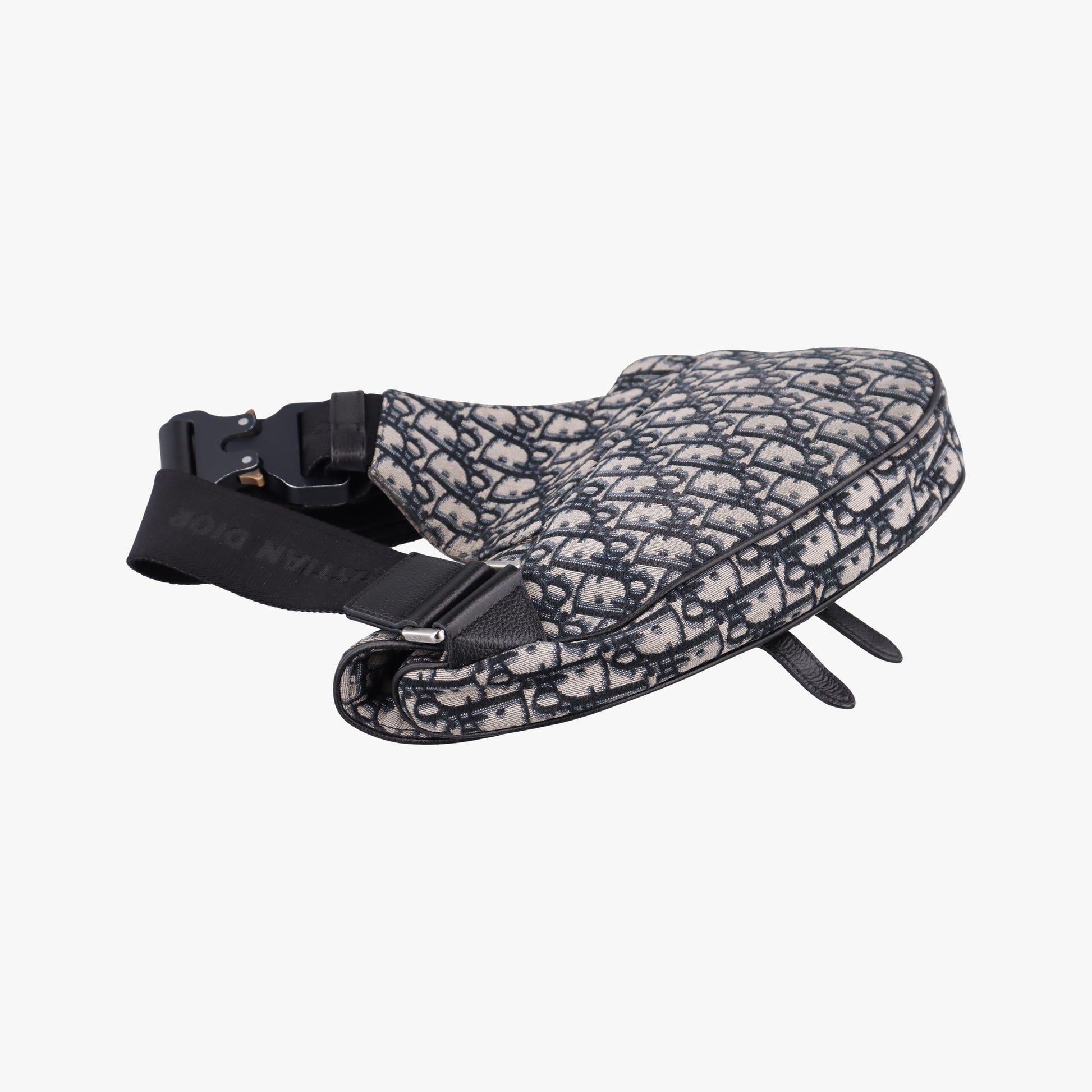 Saddlebags Gray×Navy×Black Jacquard×Leather 02-BO-1129サドルバッグ グレー×ネイビー×ブラック ジャガード×レザー 02-BO-1129