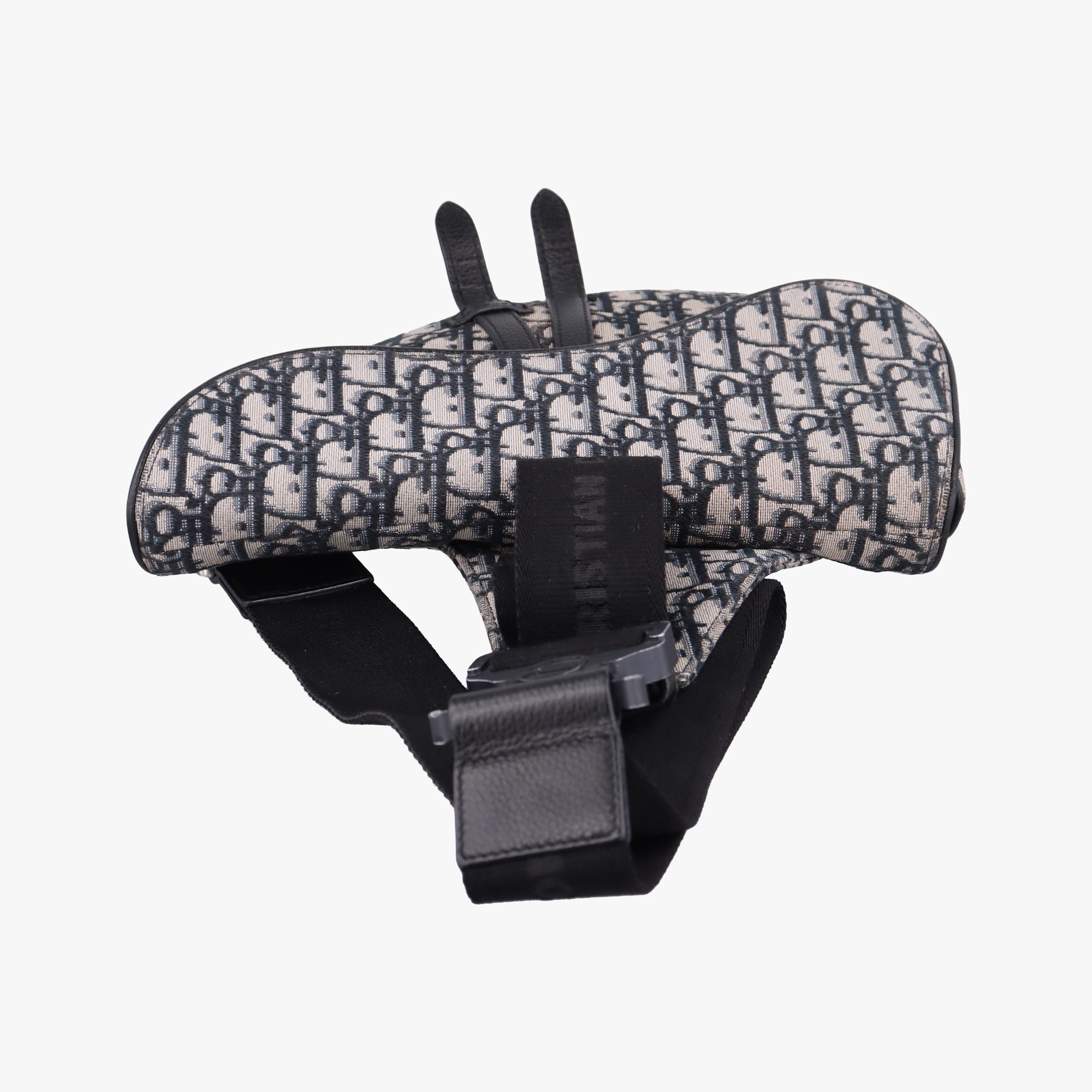 Saddlebags Gray×Navy×Black Jacquard×Leather 02-BO-1129サドルバッグ グレー×ネイビー×ブラック ジャガード×レザー 02-BO-1129