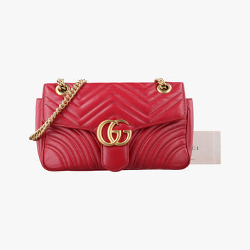 GG Marmont Red Leather 443497 G026269658GGマーモント レッド レザー 443497 G026269658