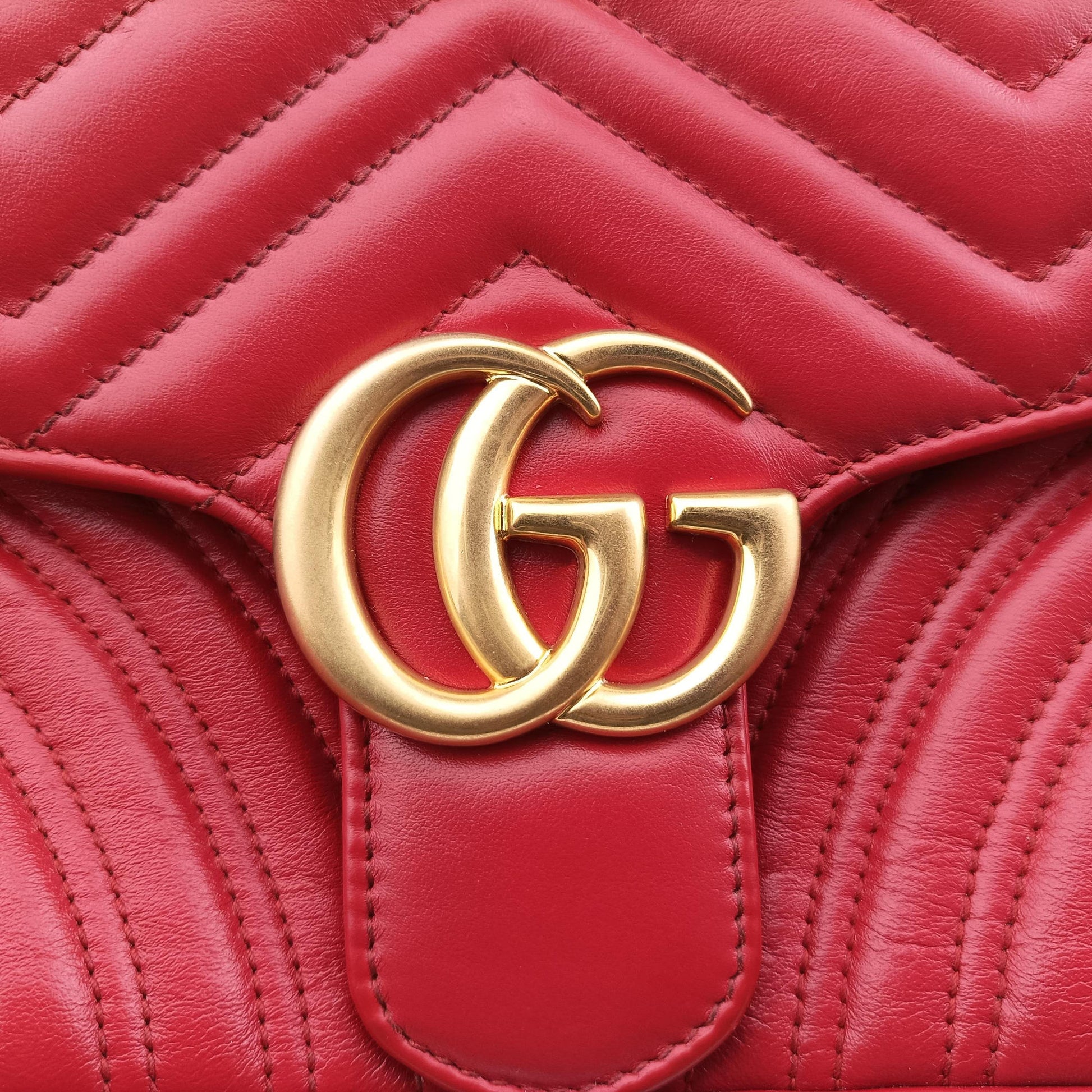 GG Marmont Red Leather 443497 G026269658GGマーモント レッド レザー 443497 G026269658