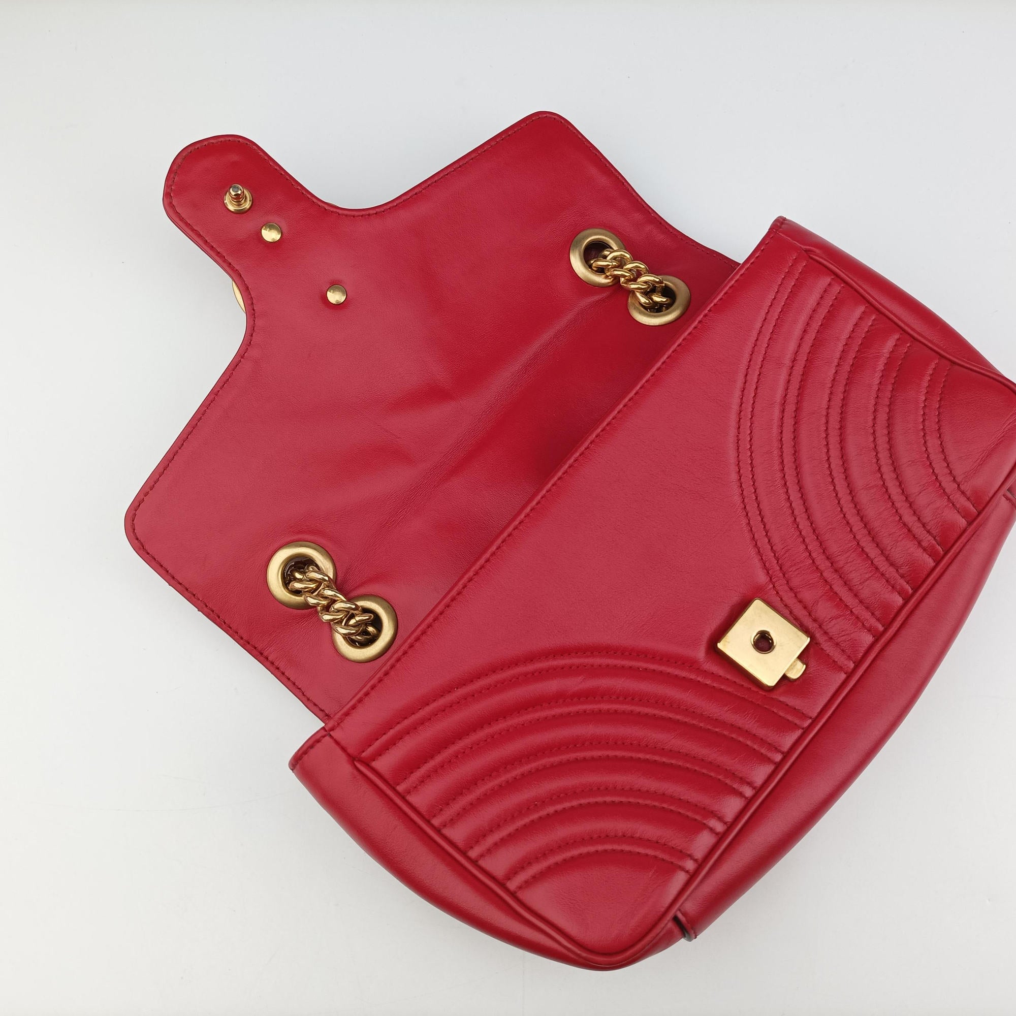 GG Marmont Red Leather 443497 G026269658GGマーモント レッド レザー 443497 G026269658