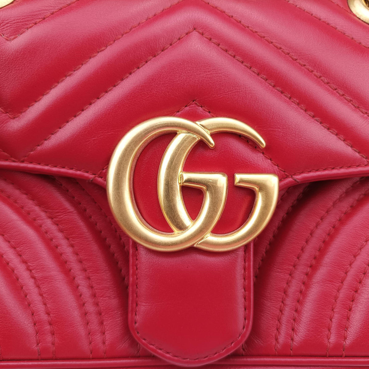 GG Marmont Red Leather 446744 C026391341GGマーモント レッド レザー 446744 C026391341