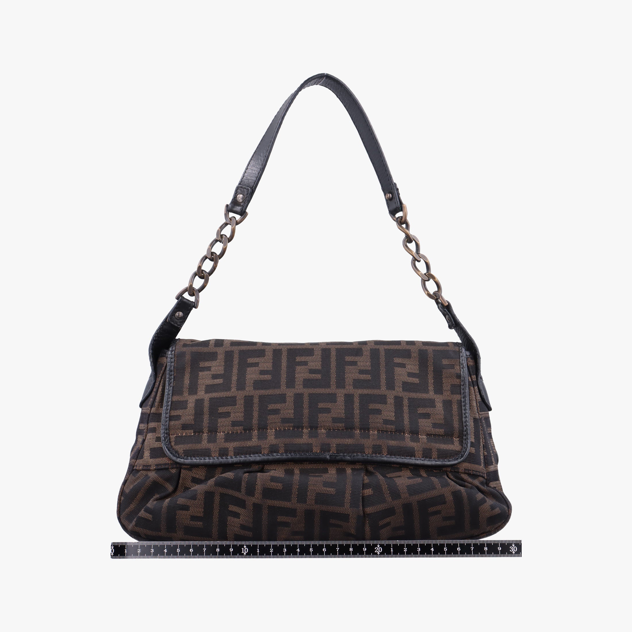 B bag zucca Brown×Black Canvas×Leather 8BR551 2373-8BR551-MTC-069Bバッグ ズッカ ブラウン×ブラック キャンバス×レザー 8BR551 2373-8BR551-MTC-069