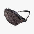B bag zucca Brown×Black Canvas×Leather 8BR551 2373-8BR551-MTC-069Bバッグ ズッカ ブラウン×ブラック キャンバス×レザー 8BR551 2373-8BR551-MTC-069