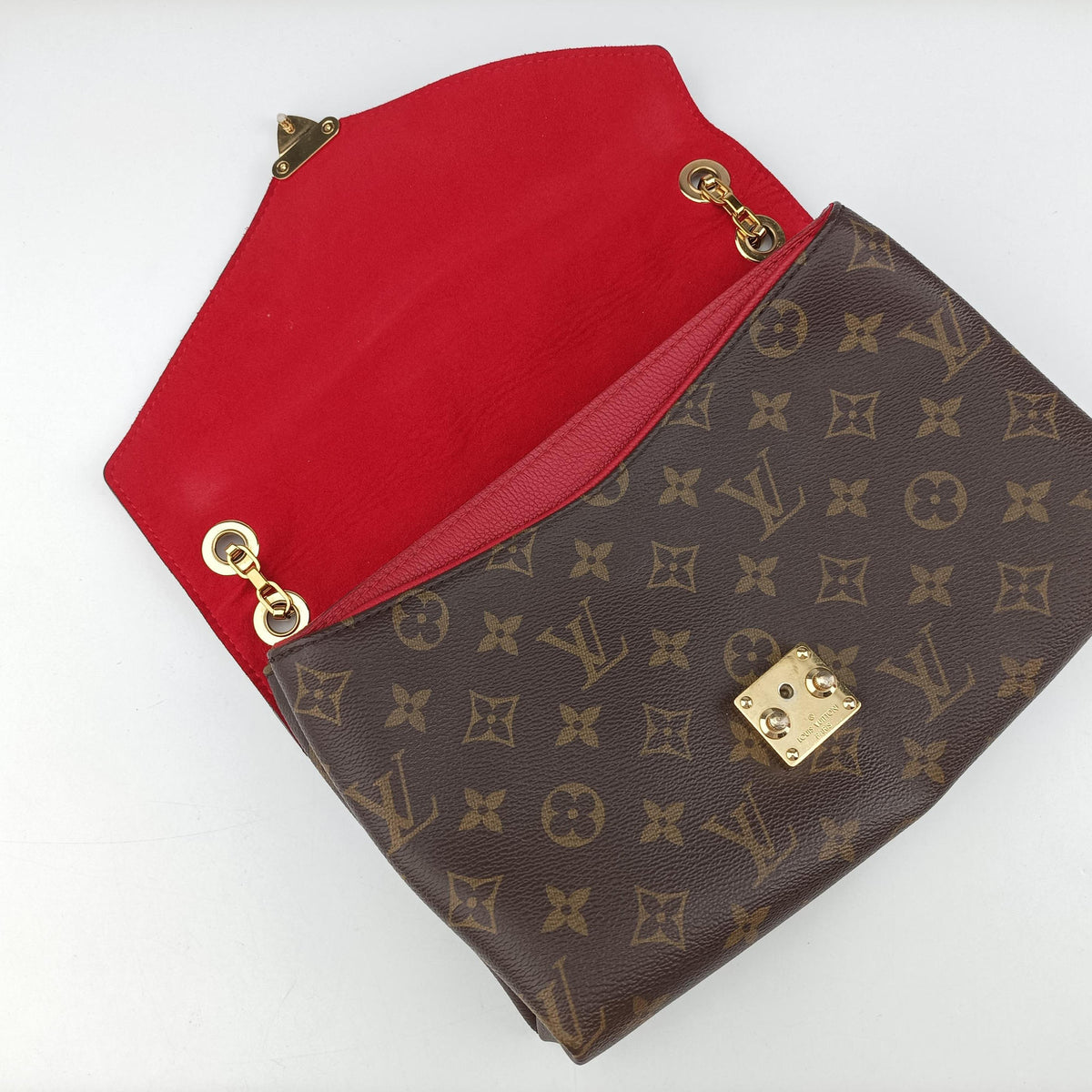 PALLAS Chain Brown×CERISE Monogram Canvas×calf leather M41201 CA4196パラス チェーン モノグラム/ブラウン×スリーズ モノグラムキャンバス×カーフレザー M41201 CA4196