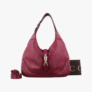 Jackie Flora Hobo Burgundy Leather 277520 D010195941ニュージャッキー ワインレッド レザー 277520 D010195941