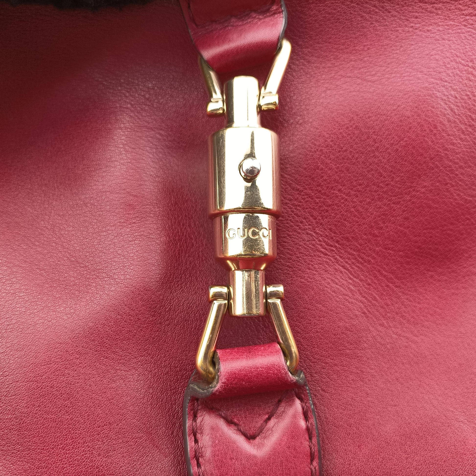 Jackie Flora Hobo Burgundy Leather 277520 D010195941ニュージャッキー ワインレッド レザー 277520 D010195941