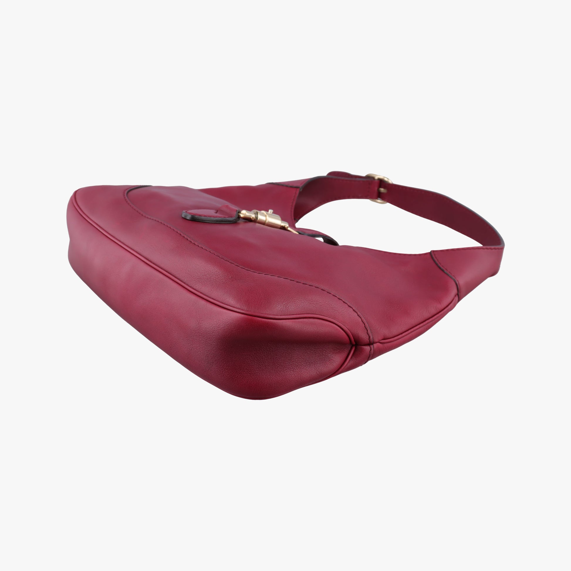 Jackie Flora Hobo Burgundy Leather 277520 D010195941ニュージャッキー ワインレッド レザー 277520 D010195941