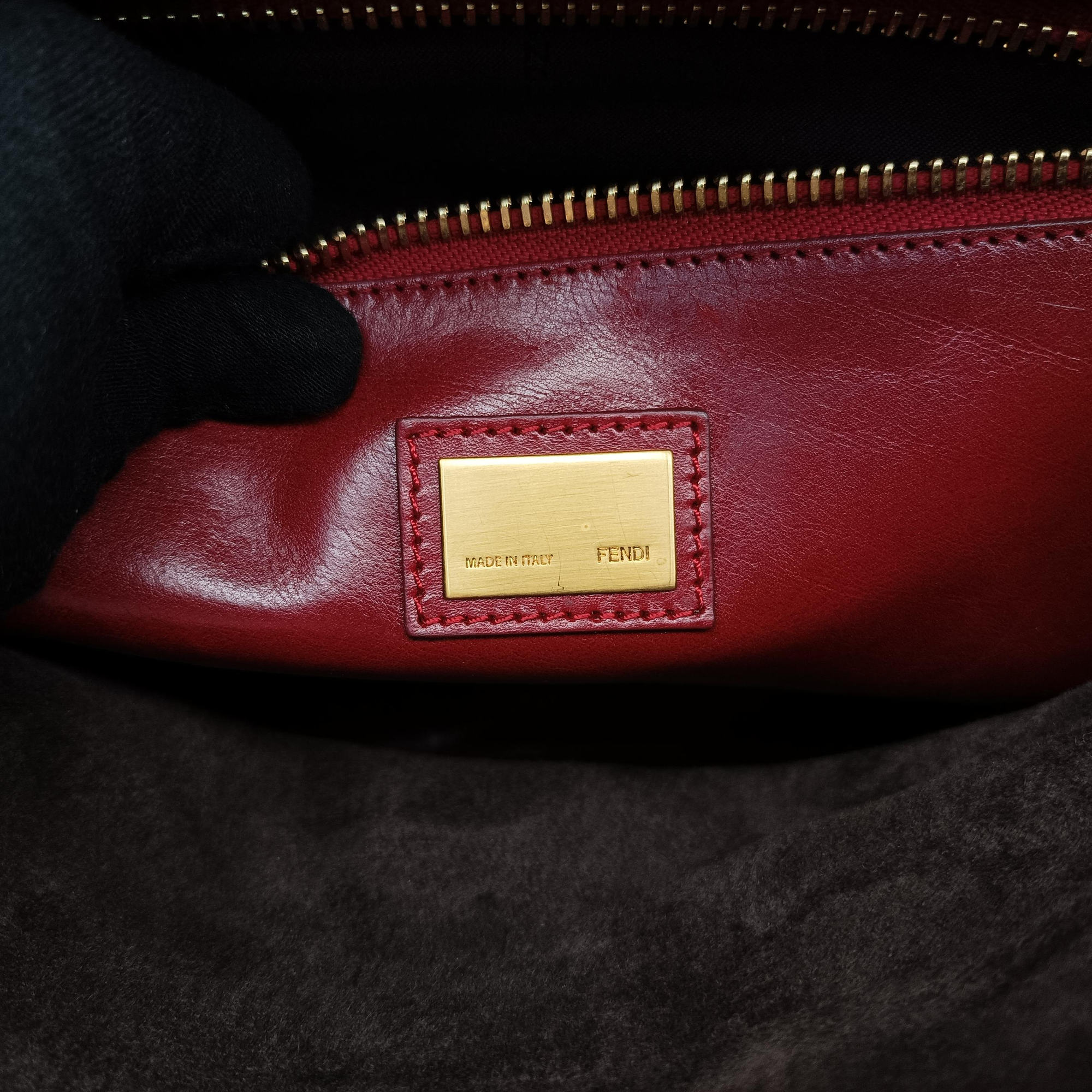 PEEKABOO Large Brown × Red pony hair× Leather 8BN210 8BN210-GXE-119-2372ピーカブー ラージ ブラウン xレッド ハラコ xレザー 8BN210 8BN210-GXE-119-2372