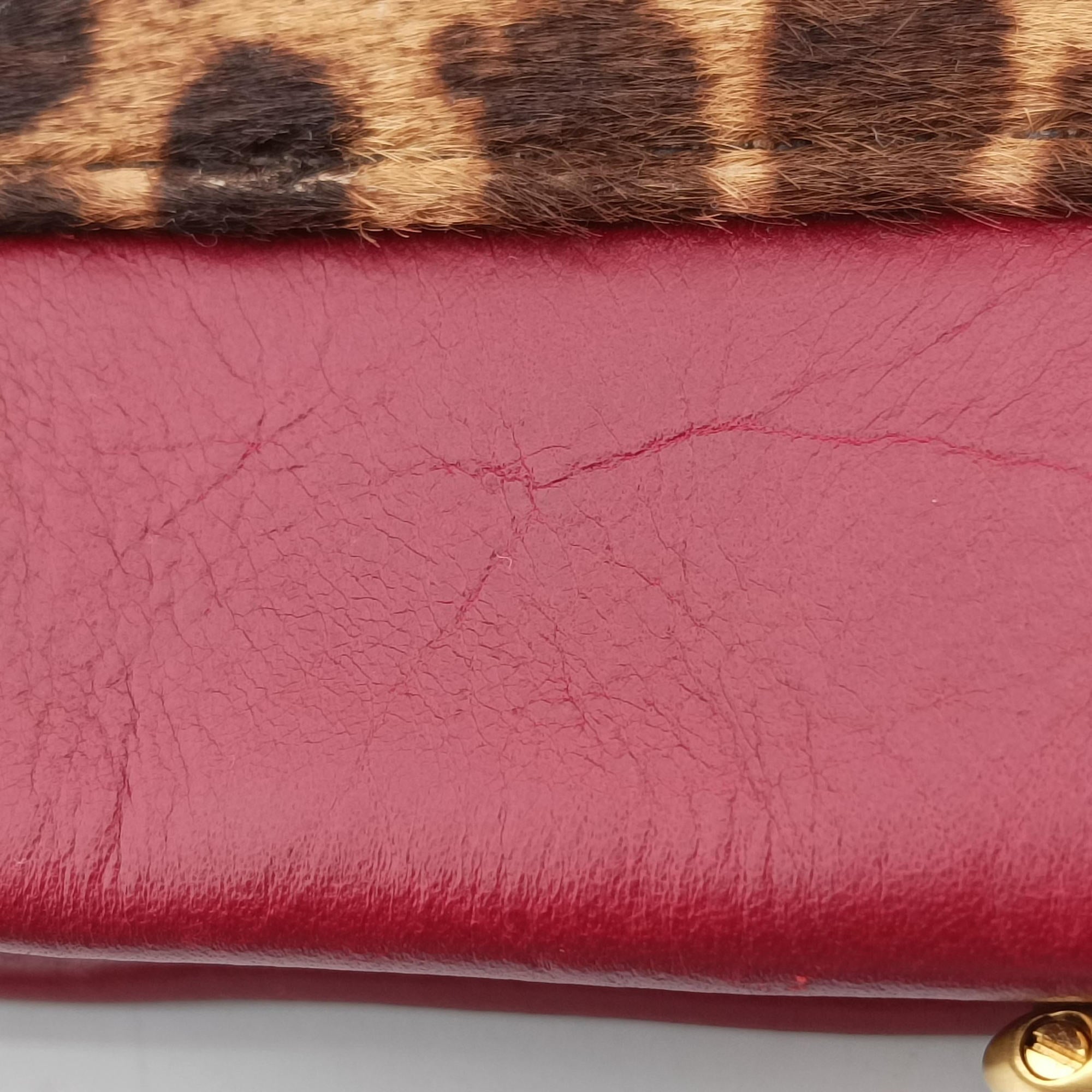 PEEKABOO Large Brown × Red pony hair× Leather 8BN210 8BN210-GXE-119-2372ピーカブー ラージ ブラウン xレッド ハラコ xレザー 8BN210 8BN210-GXE-119-2372