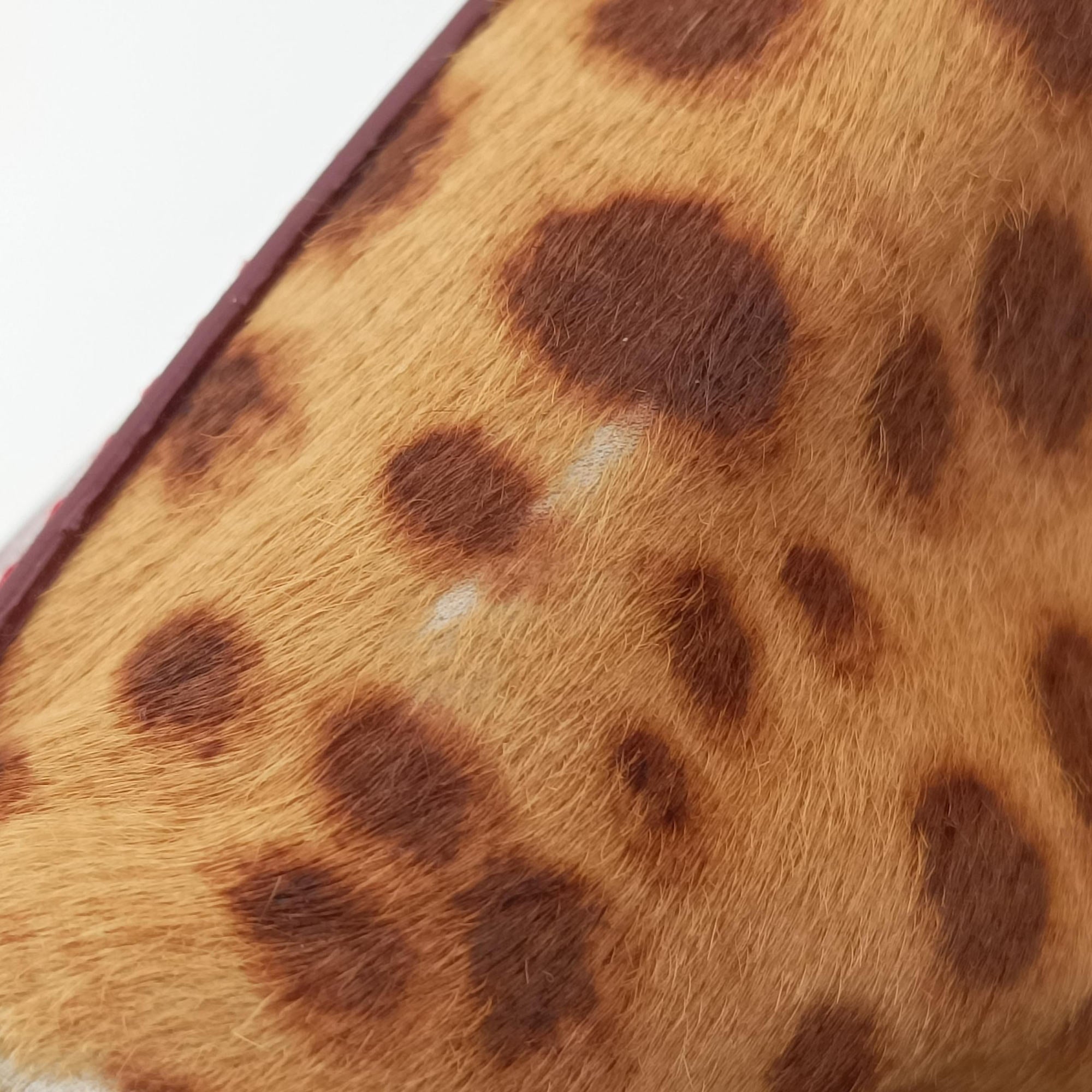PEEKABOO Large Brown × Red pony hair× Leather 8BN210 8BN210-GXE-119-2372ピーカブー ラージ ブラウン xレッド ハラコ xレザー 8BN210 8BN210-GXE-119-2372