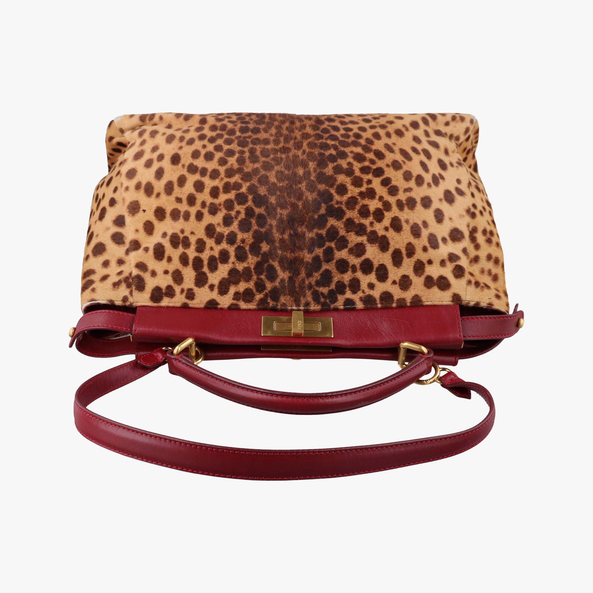 PEEKABOO Large Brown × Red pony hair× Leather 8BN210 8BN210-GXE-119-2372ピーカブー ラージ ブラウン xレッド ハラコ xレザー 8BN210 8BN210-GXE-119-2372