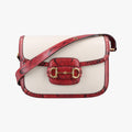 Horsebit 1955 White Leather ásnakeskin 602204 E035232523ホースビット 1955 ホワイト×レッド レザー×ヘビ革 602204 E035232523