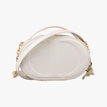 Oval Camera Bag White Leather 43-MA-0253オーバル カメラバッグ ホワイト レザー 43-MA-0253