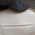 Oval Camera Bag White Leather 43-MA-0253オーバル カメラバッグ ホワイト レザー 43-MA-0253