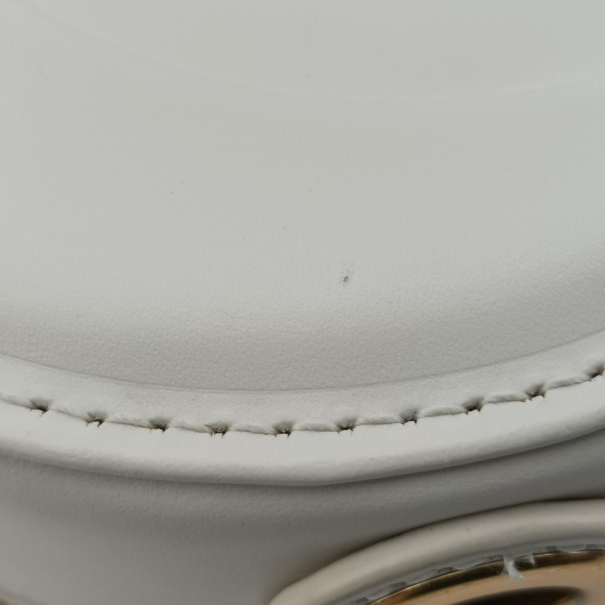 Oval Camera Bag White Leather 43-MA-0253オーバル カメラバッグ ホワイト レザー 43-MA-0253