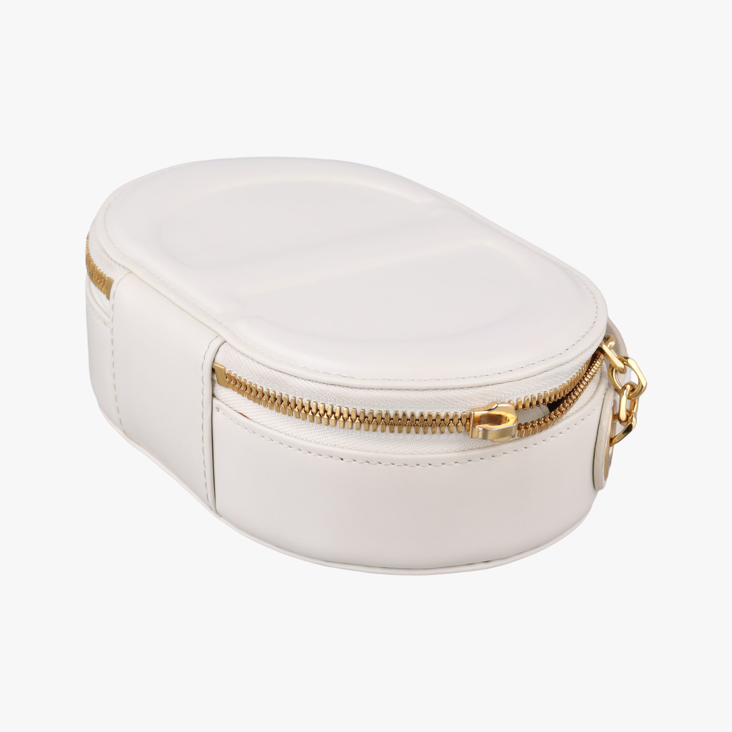 Oval Camera Bag White Leather 43-MA-0253オーバル カメラバッグ ホワイト レザー 43-MA-0253