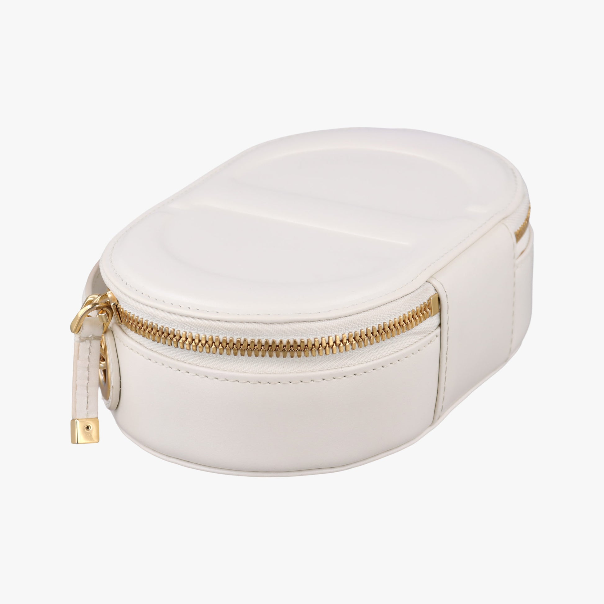 Oval Camera Bag White Leather 43-MA-0253オーバル カメラバッグ ホワイト レザー 43-MA-0253