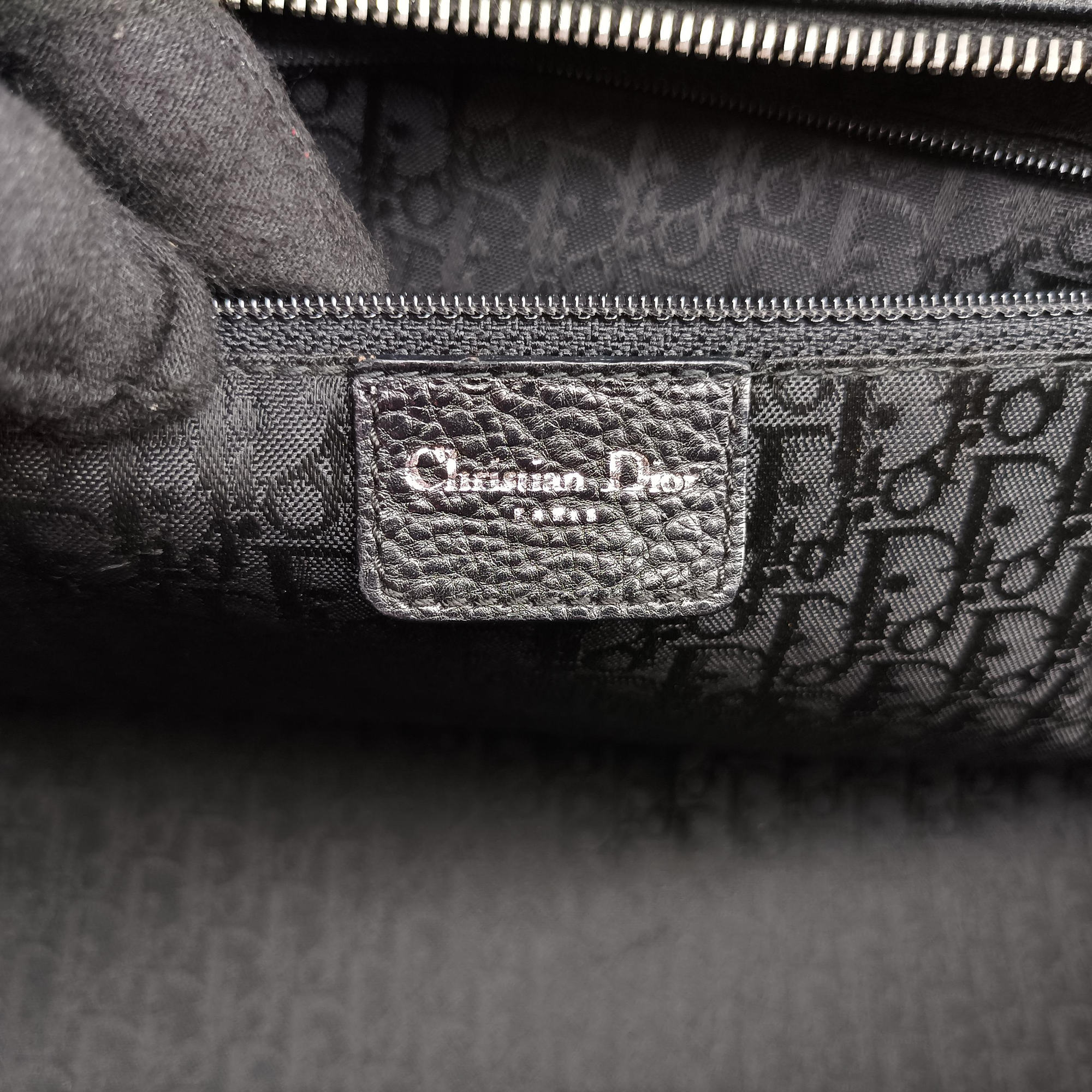 Lady Dior Cannage East West Black Leather 11-MA-1014レディディオール カナージュ イーストウエスト ブラック レザー 11-MA-1014