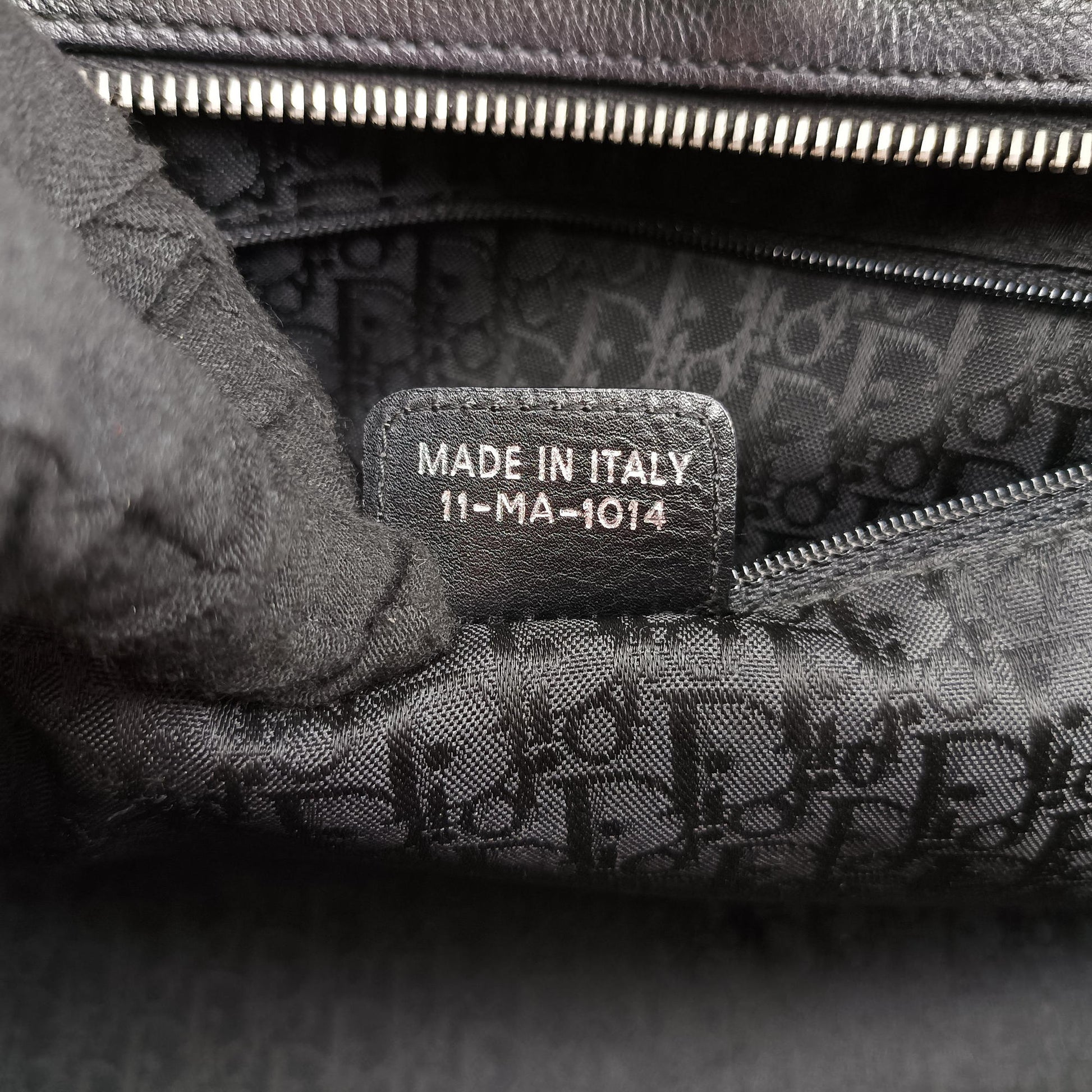 Lady Dior Cannage East West Black Leather 11-MA-1014レディディオール カナージュ イーストウエスト ブラック レザー 11-MA-1014