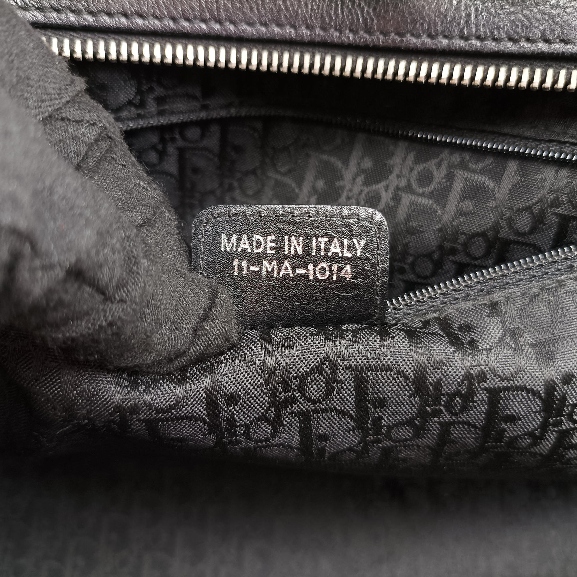 Lady Dior Cannage East West Black Leather 11-MA-1014レディディオール カナージュ イーストウエスト ブラック レザー 11-MA-1014