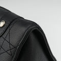 Lady Dior Cannage East West Black Leather 11-MA-1014レディディオール カナージュ イーストウエスト ブラック レザー 11-MA-1014