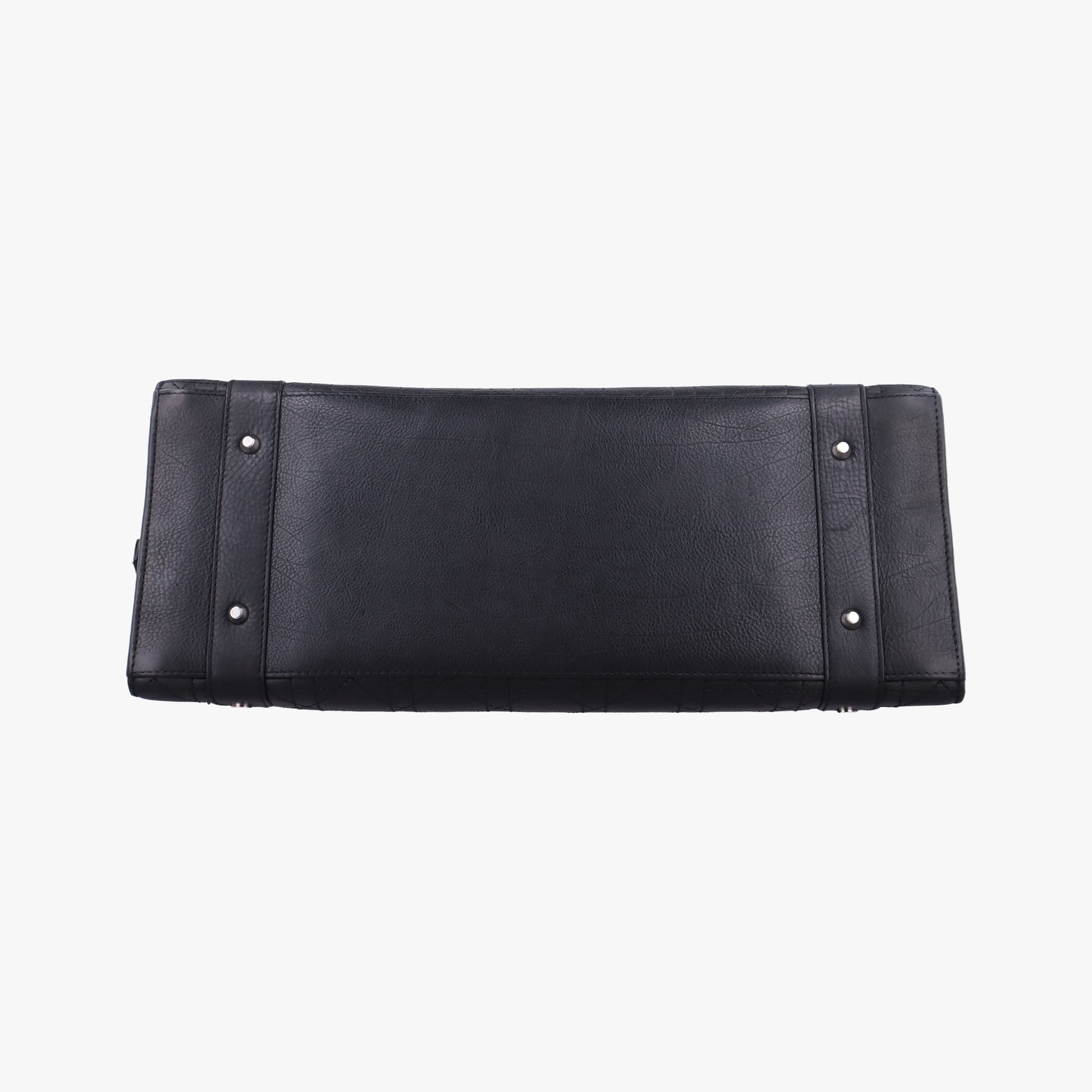 Lady Dior Cannage East West Black Leather 11-MA-1014レディディオール カナージュ イーストウエスト ブラック レザー 11-MA-1014