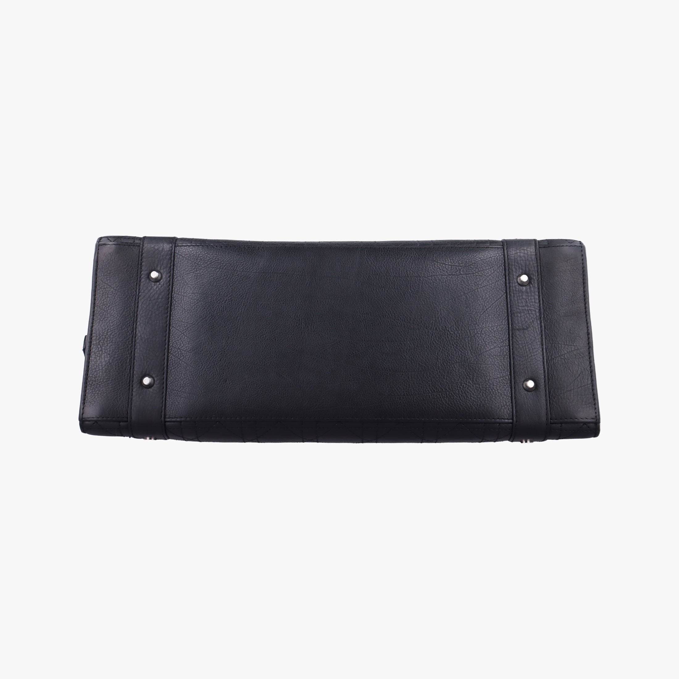 Lady Dior Cannage East West Black Leather 11-MA-1014レディディオール カナージュ イーストウエスト ブラック レザー 11-MA-1014