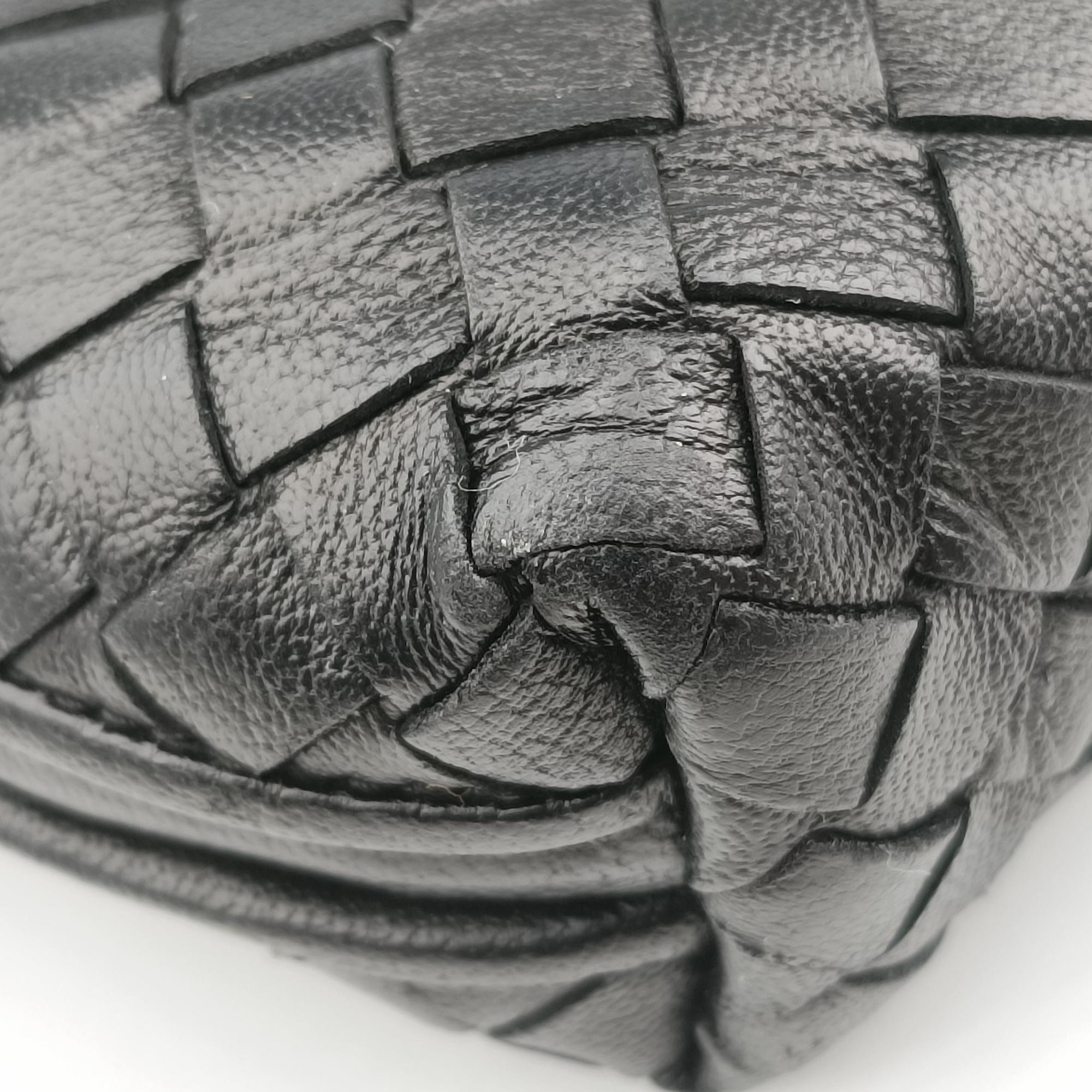 NODINI Intrecciato Black lambskin B03714561Lノディーニ イントレチャート ブラック ラムスキン B03714561L