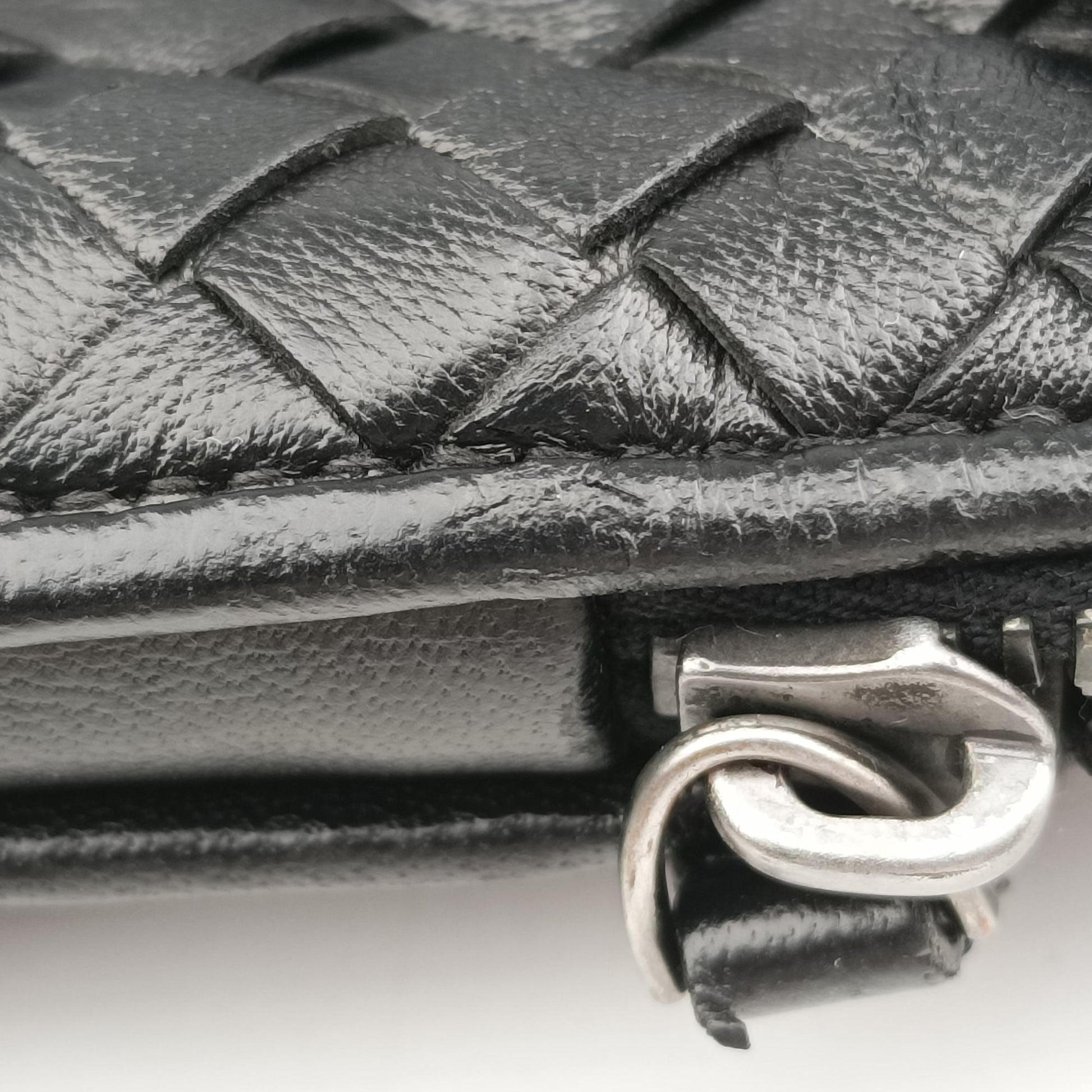 NODINI Intrecciato Black lambskin B03714561Lノディーニ イントレチャート ブラック ラムスキン B03714561L