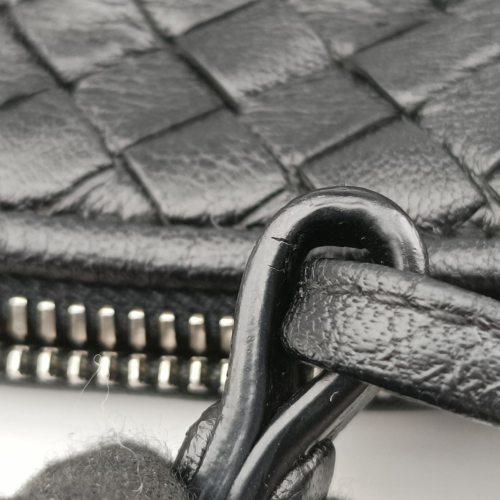 NODINI Intrecciato Black lambskin B03714561Lノディーニ イントレチャート ブラック ラムスキン B03714561L