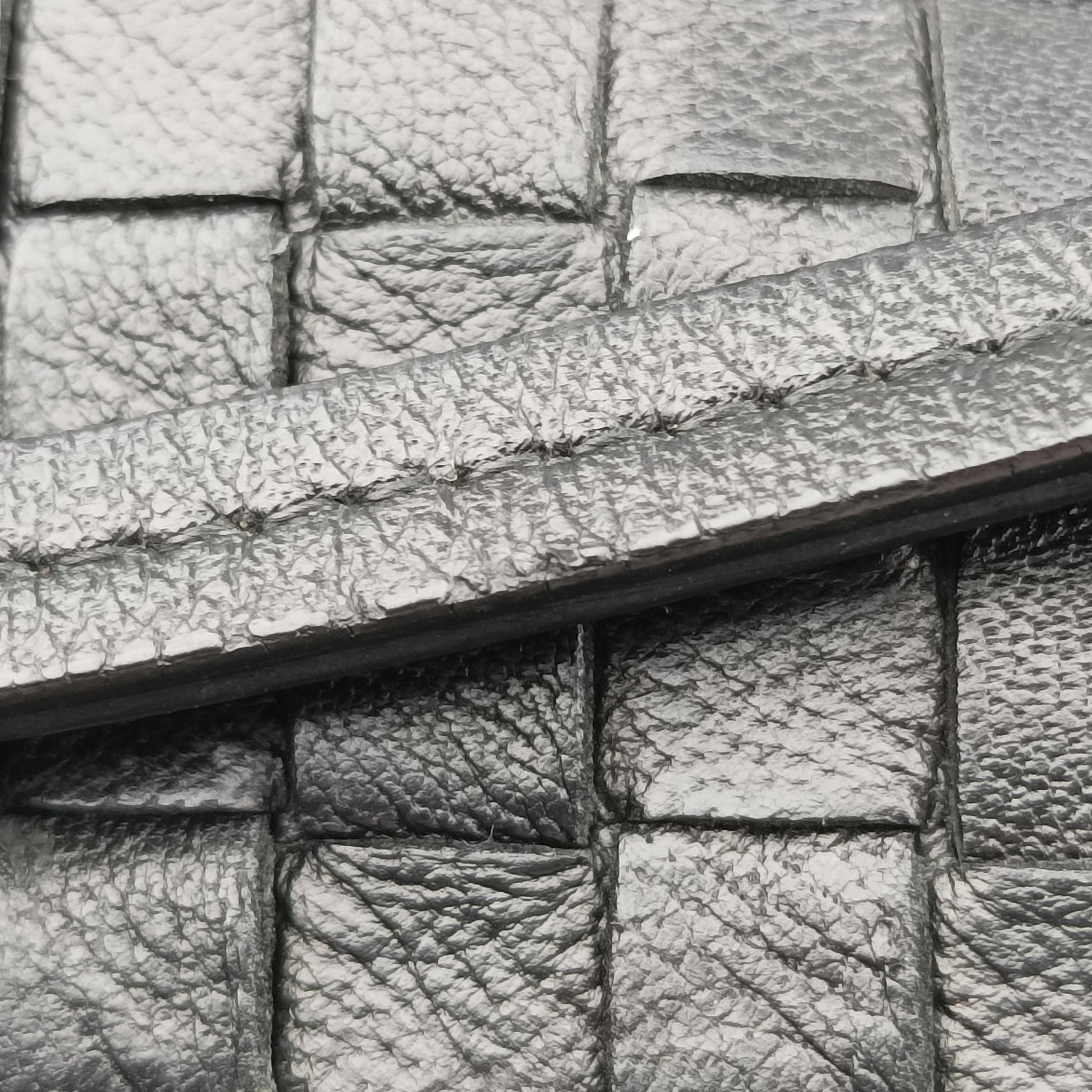 NODINI Intrecciato Black lambskin B03714561Lノディーニ イントレチャート ブラック ラムスキン B03714561L