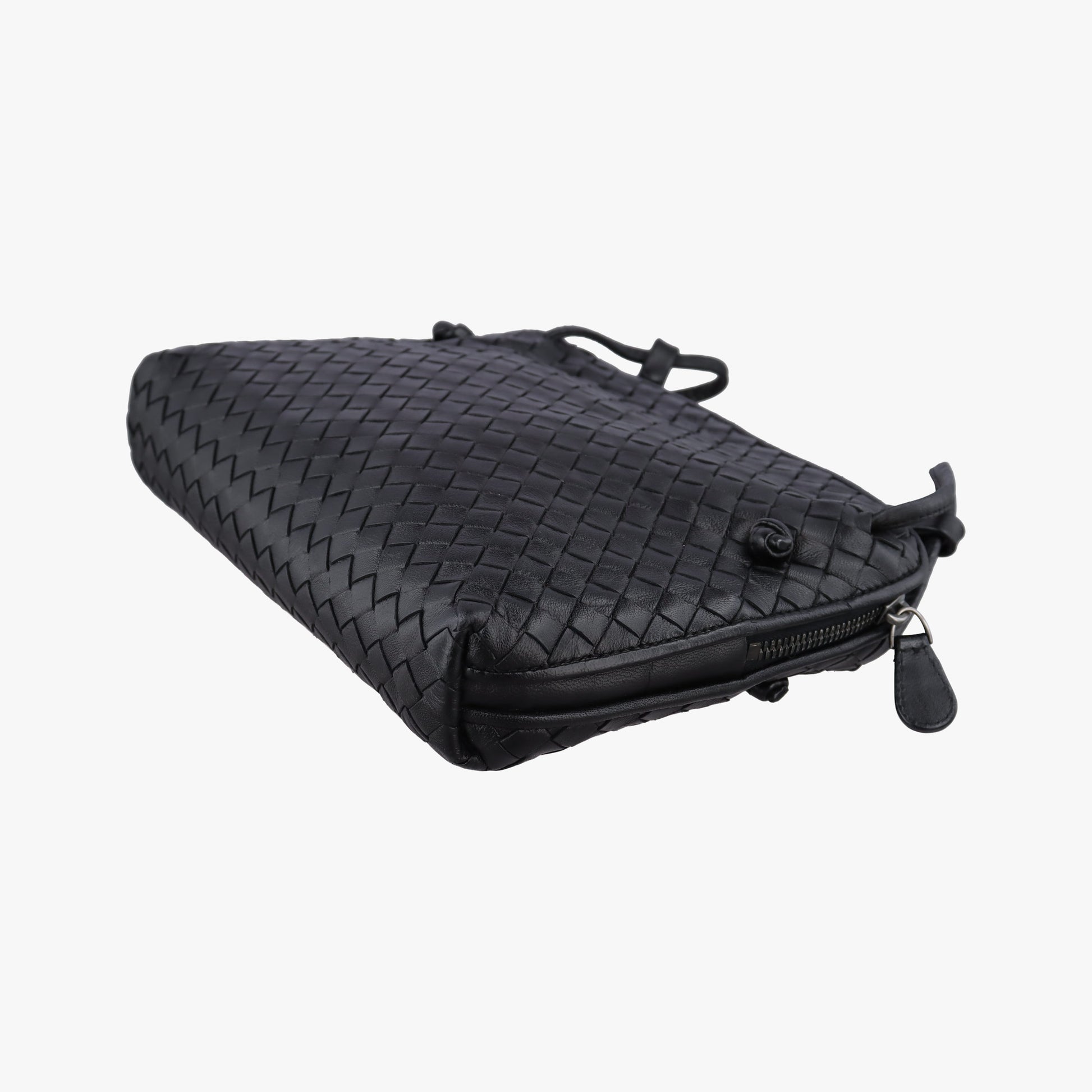 NODINI Intrecciato Black lambskin B03714561Lノディーニ イントレチャート ブラック ラムスキン B03714561L